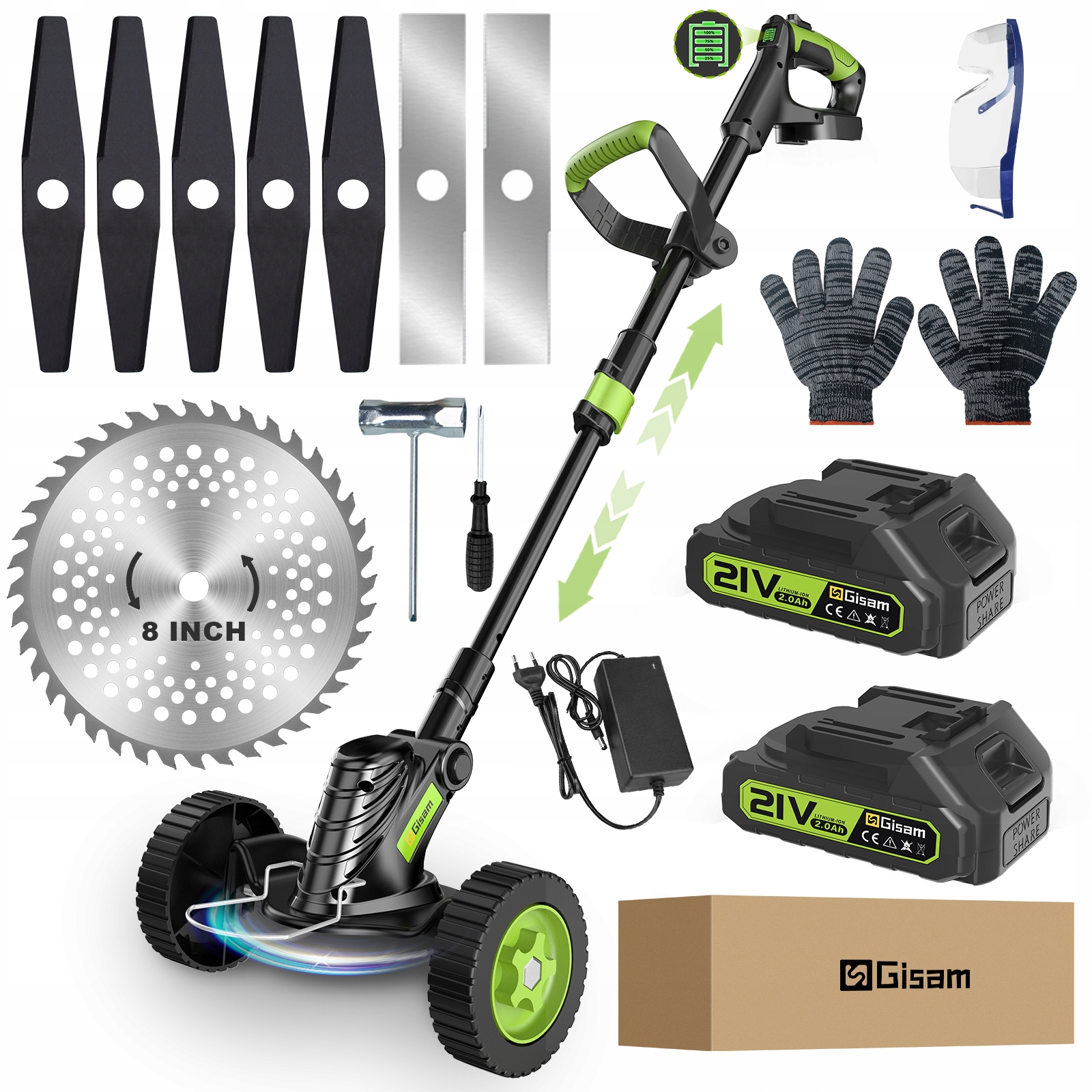Akumulátorová vyžínačka Gisam 900 W 20 cm